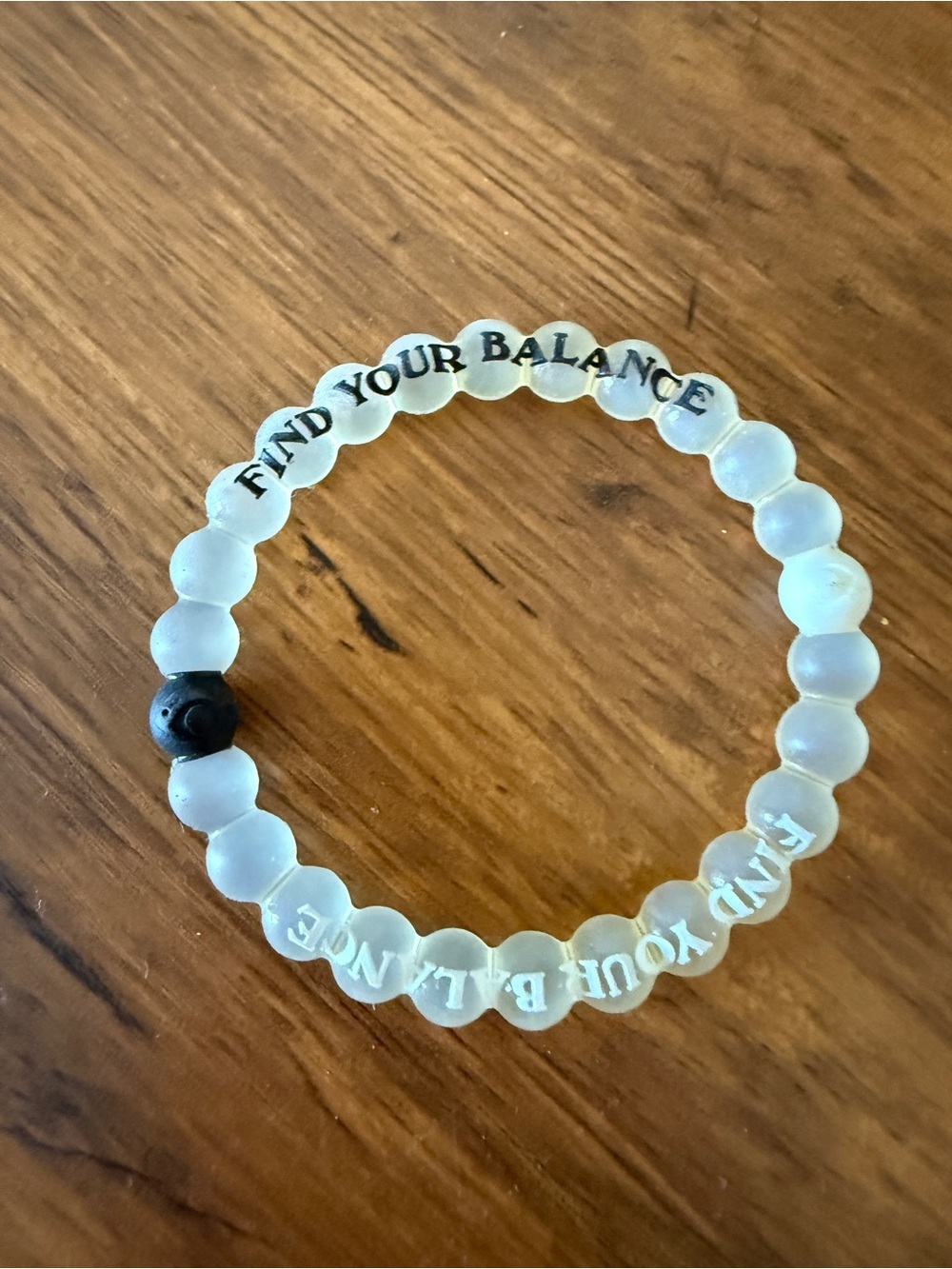 Find Your Balance Bracelet - White Beaded Stretch Bracelet